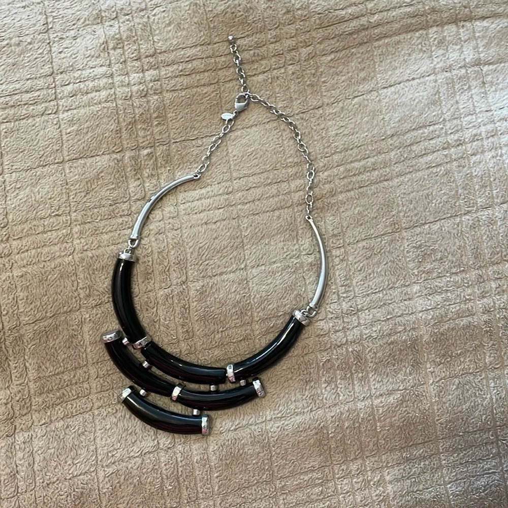 Chico’s black and silver adjustable length necklace - Picture 3 of 5